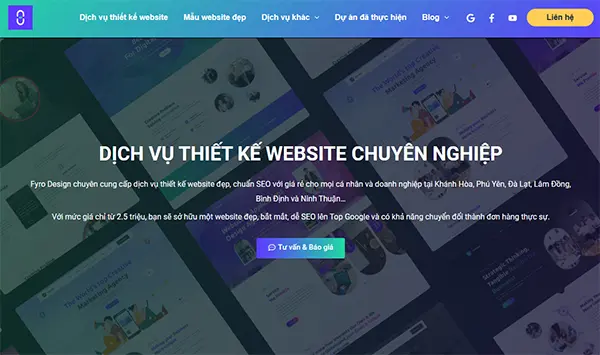 Fyro Design - Dịch vụ thiết kế website Nha Trang uy tín và giá rẻ