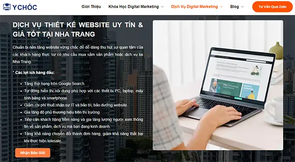 Dịch vụ thiết kế website Nha Trang Y Chóc
